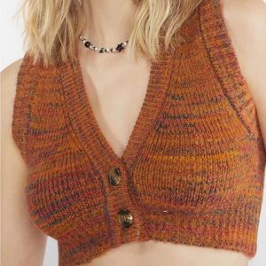 For Love and Lemons Helena Cropped Sweater Vest